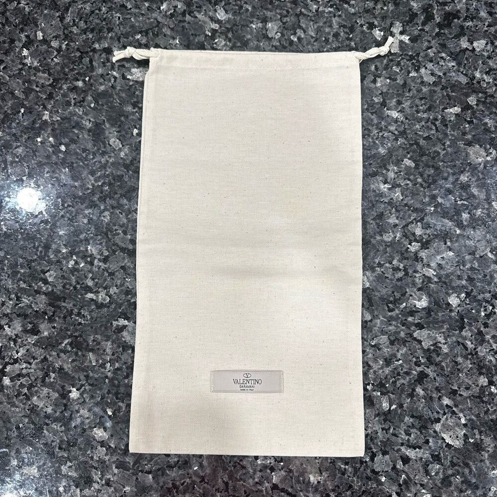 Valentino Garavani White Dust Bag Purse Shoes Handbag 15.5 x 9